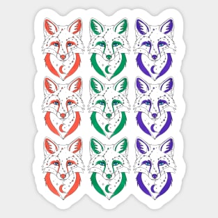 RGB Fox Design Sticker